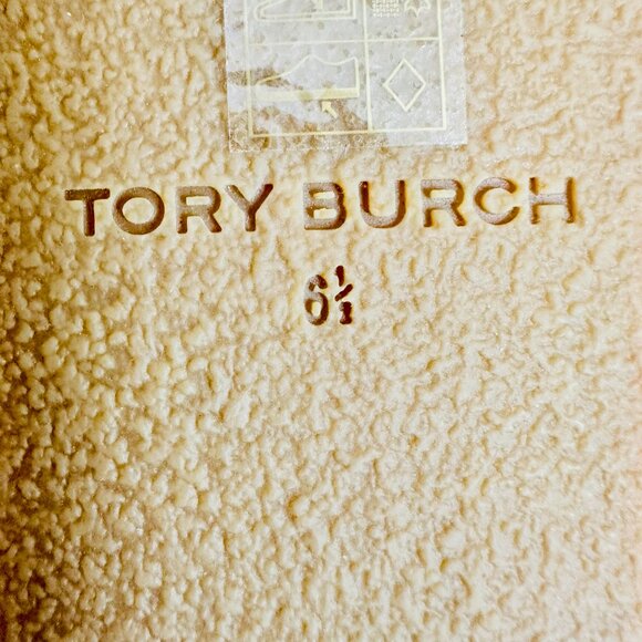 NEW TORY BURCH T SIGNATURE QUILTED CANVAS AND LEATHER SLEEPING BAG BOOTS - Picture 9 of 10